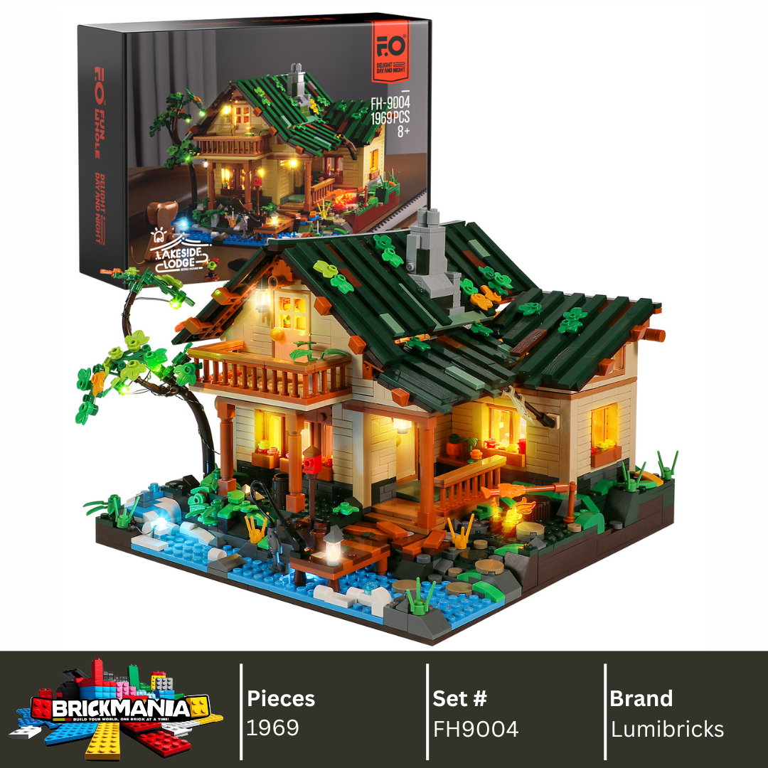 Lumibricks FH9004 Lakeside Lodge Building Toy Set | 1969 PCS