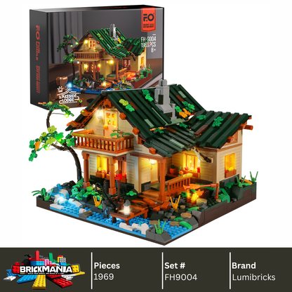 Lumibricks FH9004 Lakeside Lodge Building Toy Set | 1969 PCS
