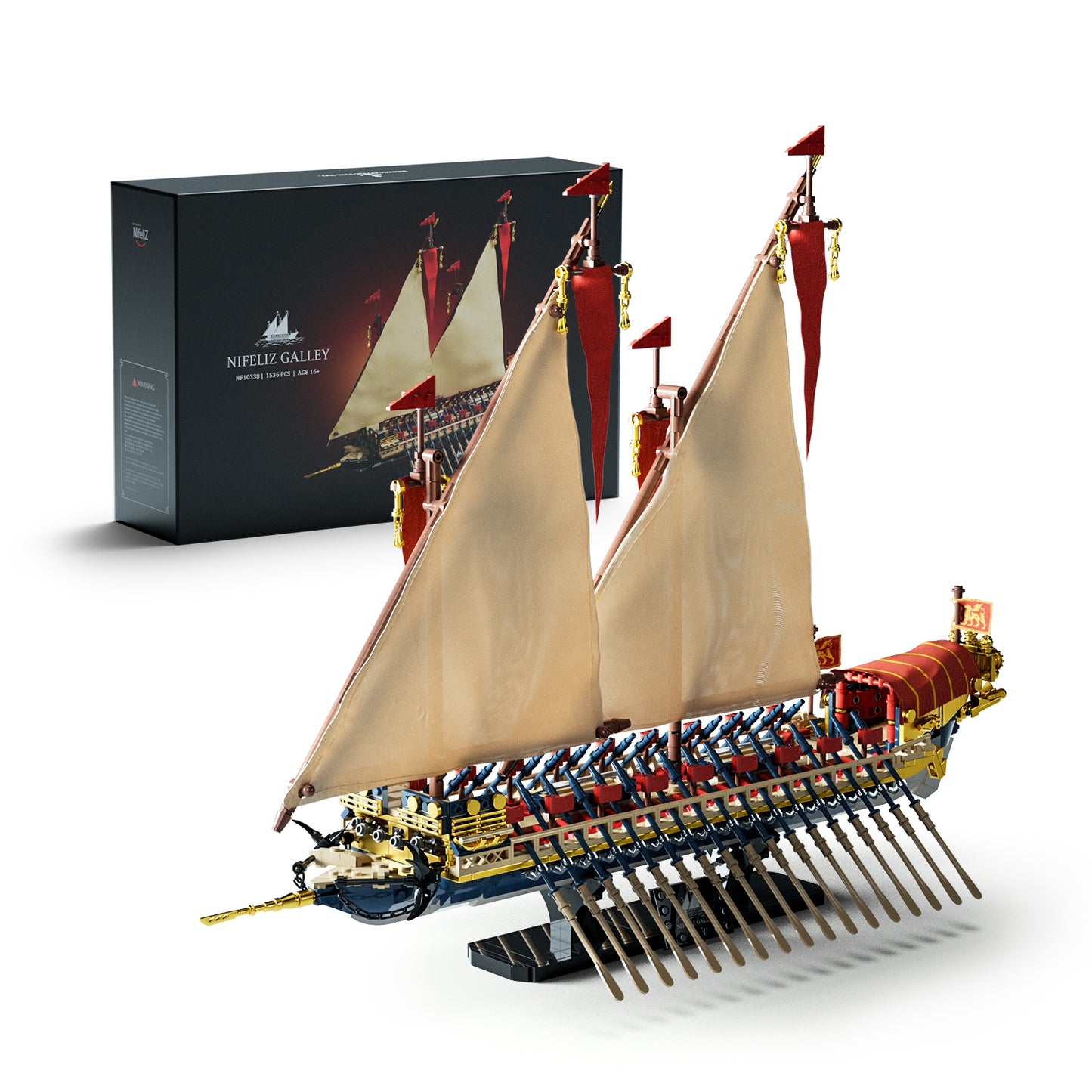 Nifeliz NF10338 Galley Sailing Ship Building Set | 1536 PCS