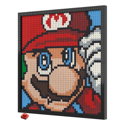 N0025 Mario Close-Up Mosaic Wall Art | 2304 PCS
