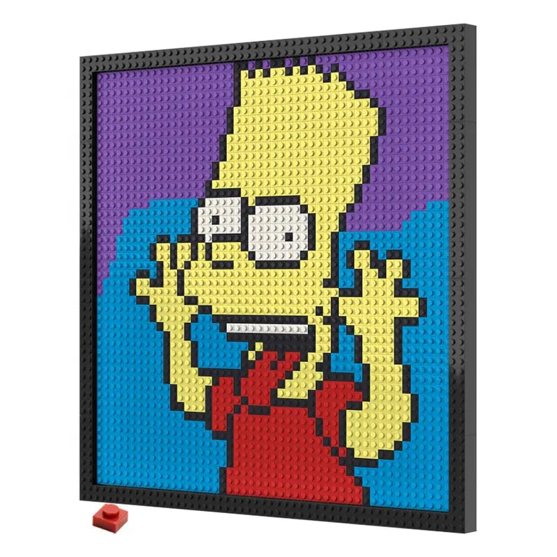 N0052 Bart Simpson Mosaic Wall Art | 2304 PCS