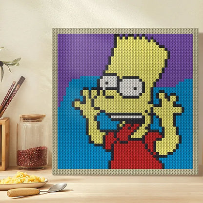 N0052 Bart Simpson Mosaic Wall Art | 2304 PCS