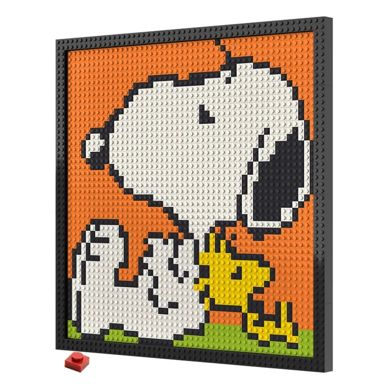 N0053 Snoopy & Woodstock Mosaic Wall Art | 2304 PCS