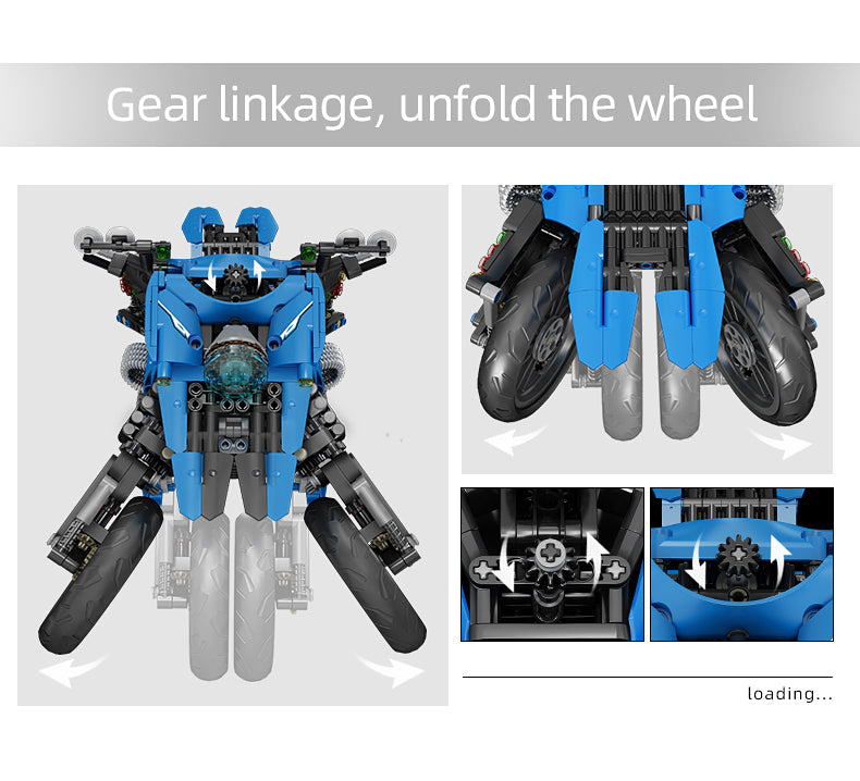 Mould King 23009 The Fly Motorcycle Model Building Toy Set | 1536 PCS