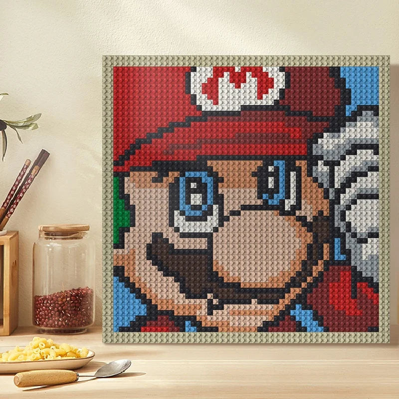 N0025 Mario Close-Up Mosaic Wall Art | 2304 PCS