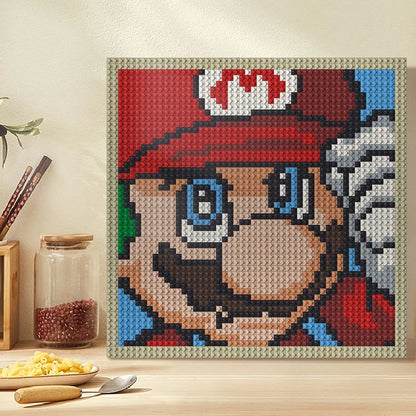 N0025 Mario Close-Up Mosaic Wall Art | 2304 PCS