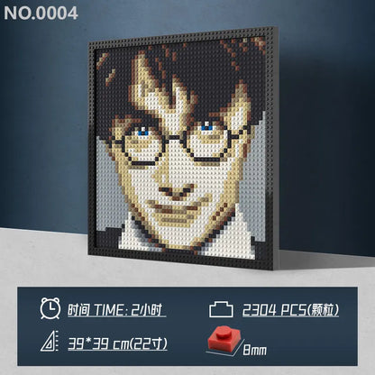 N0004 Harry Potter Mosaic Wall Art | 2304 PCS