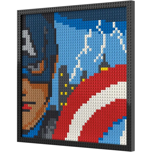 N0003 Captain America Mosaic Wall Art | 2304 PCS