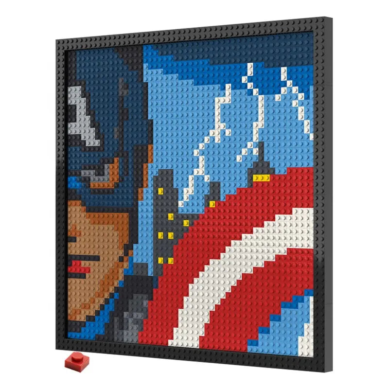 N0003 Captain America Mosaic Wall Art | 2304 PCS