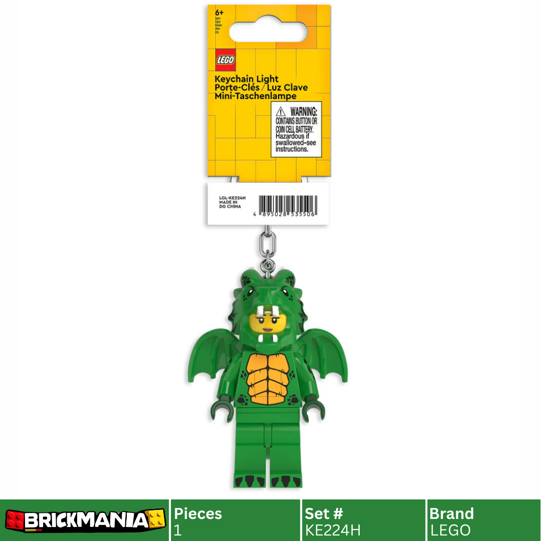 LEGO KE224H Minifigures Keychain Light Green Dragon Girl | 1 PCS