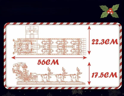 Mould King 10154 Reindeer & Santa Claus Sleigh Model Building Toy Set | 2,073 Pcs
