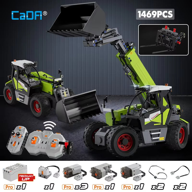 CaDA C61051W Telehandler Building Toy Set | 1469 PCS