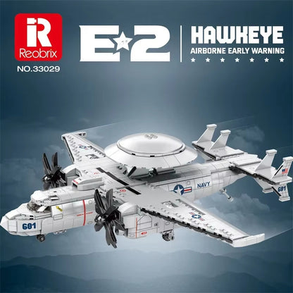 Reobrix 33029 E-2 Hawkeye Airborne Early Warning Aircraft Building Toy Set | 1144 PCS