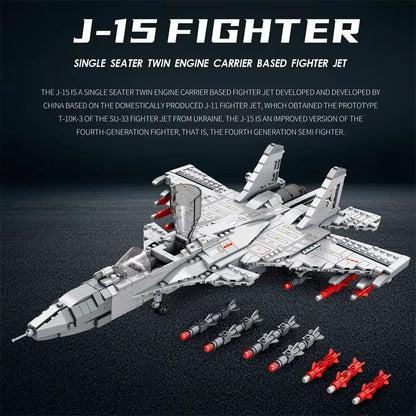 Reobrix 33028 J‑15 Fighter Jet Building Toy Set | 1066 PCS