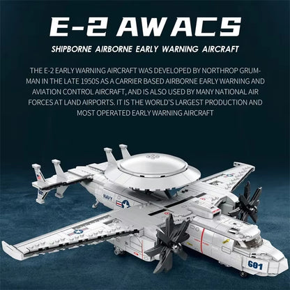 Reobrix 33029 E-2 Hawkeye Airborne Early Warning Aircraft Building Toy Set | 1144 PCS