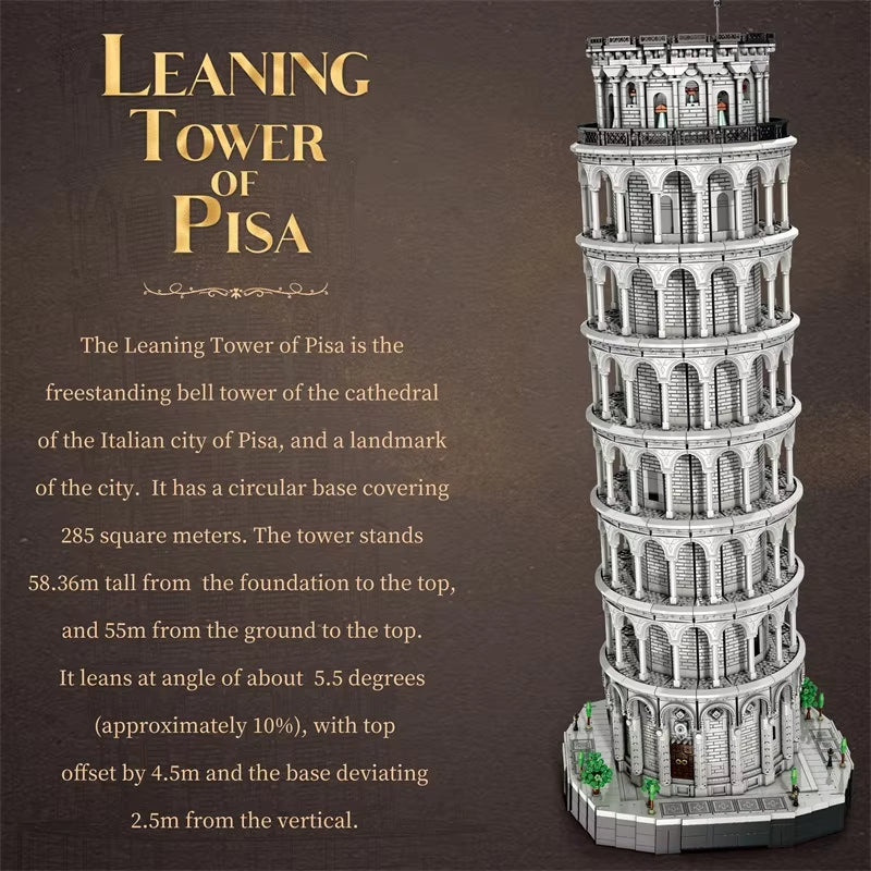 Reobrix 66025 Leaning Tower of Pisa Building Toy Set | 7652 PCS