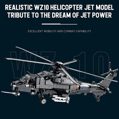 Reobrix 33033 CAICZ-10 Military Attack Helicopter Building Toy Set | 1366 PCS