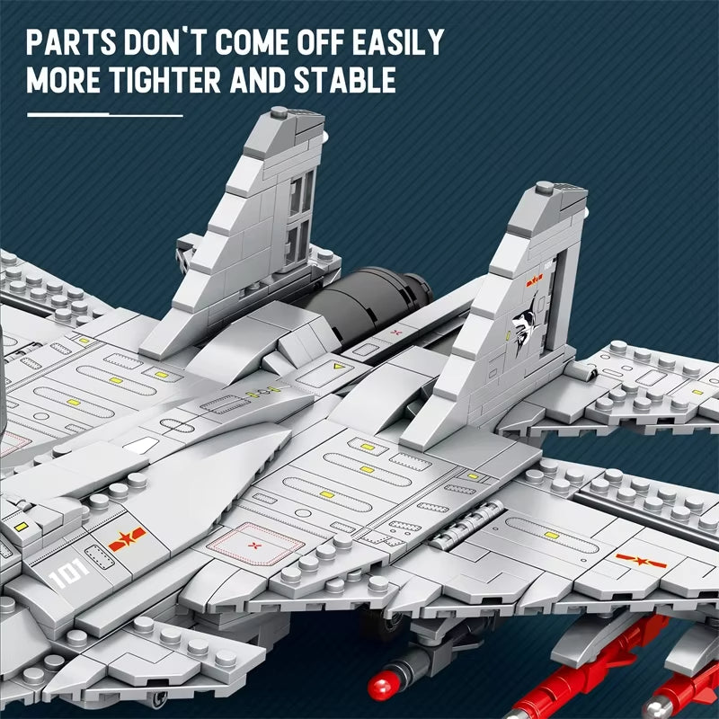 Reobrix 33028 J‑15 Fighter Jet Building Toy Set | 1066 PCS