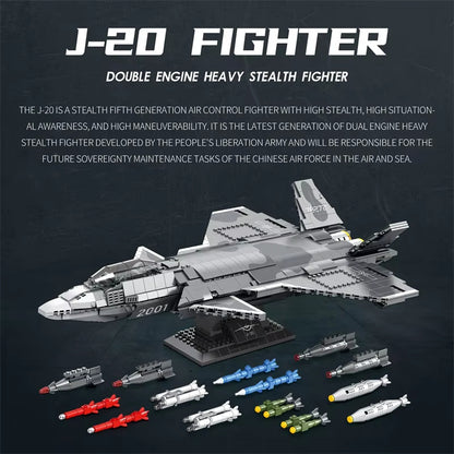 Reobrix  33025 Chengdu J-20 Stealth Fighter Building Toy Set | 1911 PCS