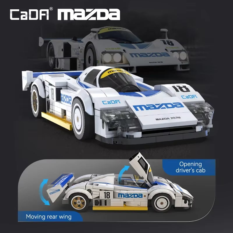 CaDA C55029W Mazda 787B (#18) 1991 Building Toy Set | 242 PCS