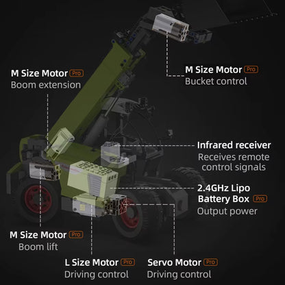 CaDA C61051W Telehandler Building Toy Set | 1469 PCS
