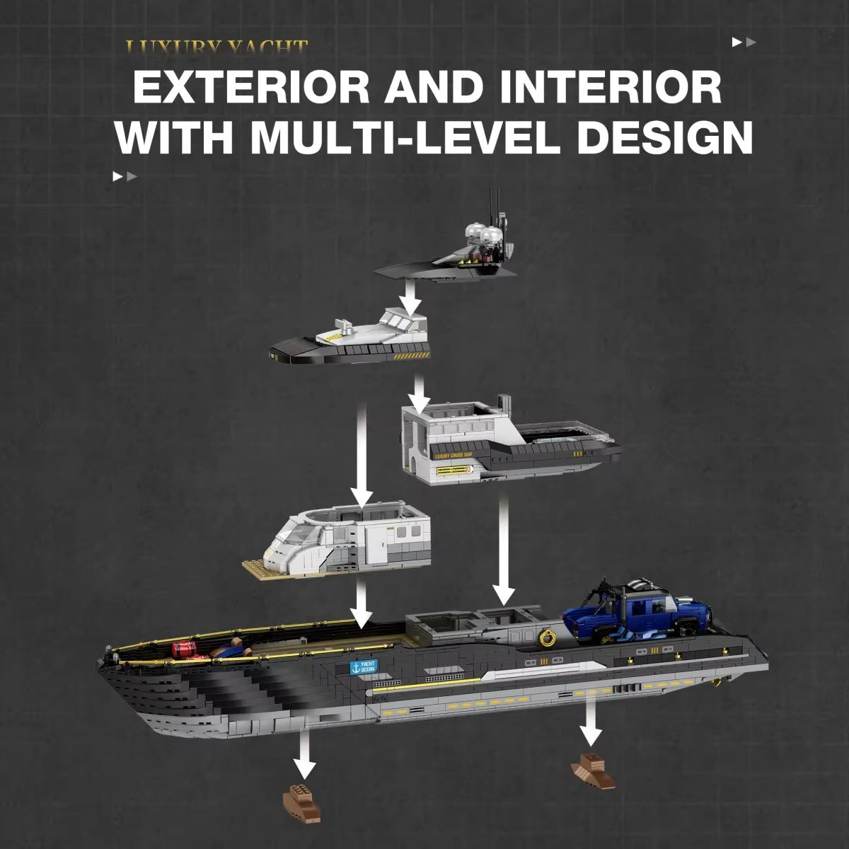 Reobrix 66103 Luxury Yacht Building Toy Set | 4421 PCS