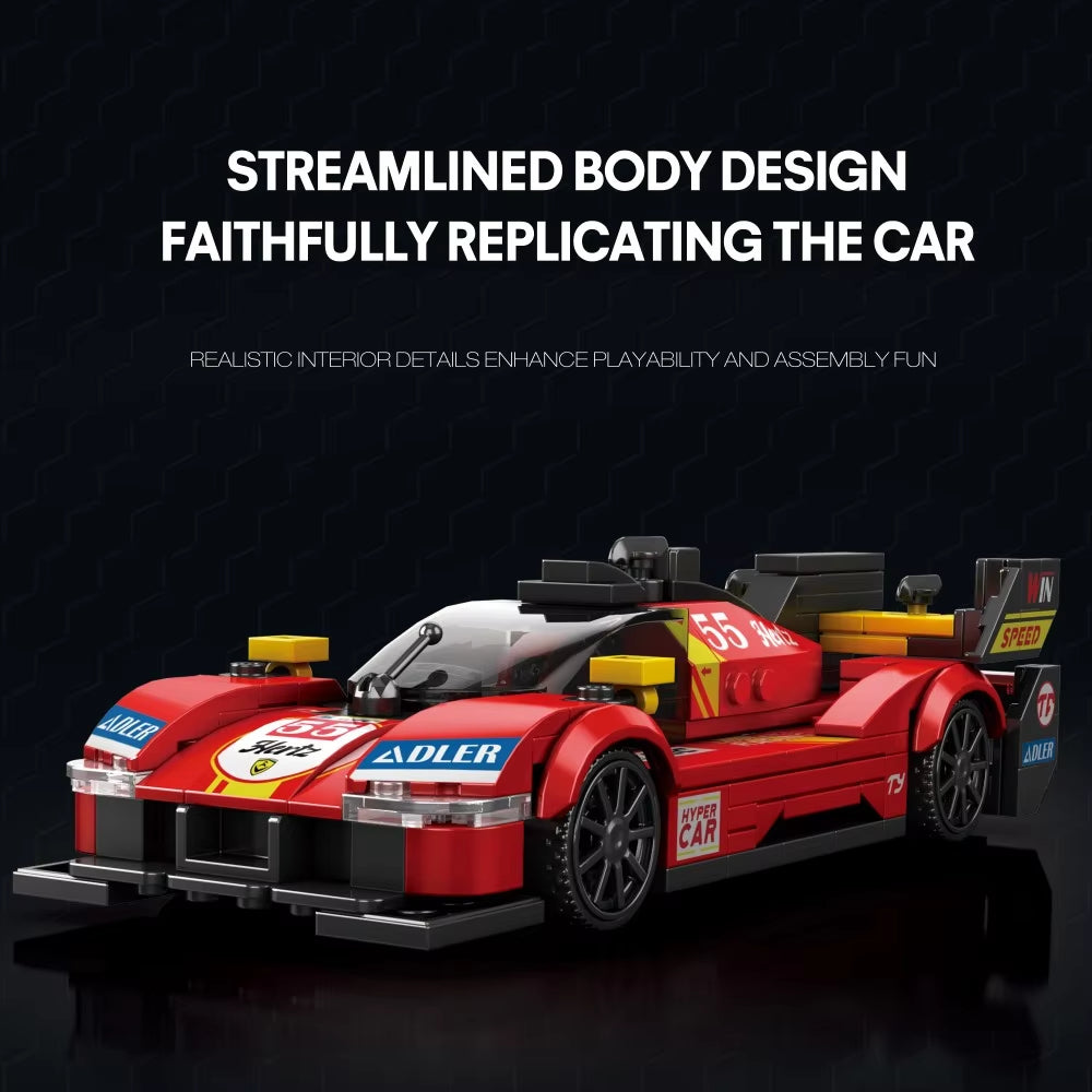 Reobrix 661 Ferrari 499P Race Car Building Toy Set | 307 PCS