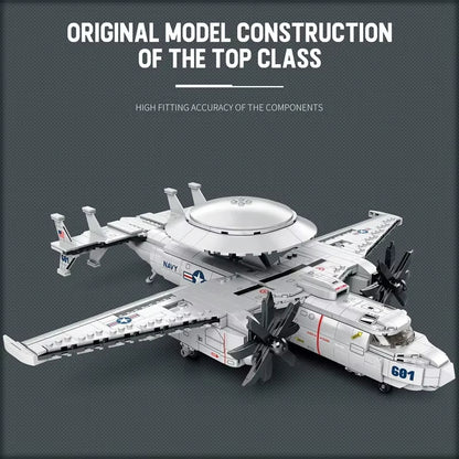 Reobrix 33029 E-2 Hawkeye Airborne Early Warning Aircraft Building Toy Set | 1144 PCS