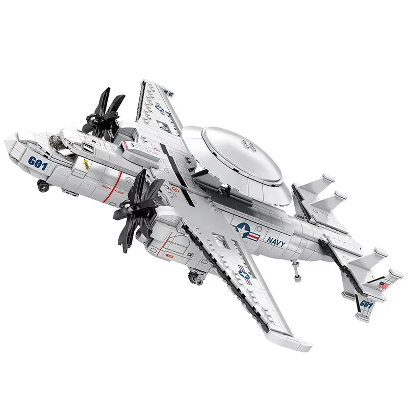 Reobrix 33029 E-2 Hawkeye Airborne Early Warning Aircraft Building Toy Set | 1144 PCS