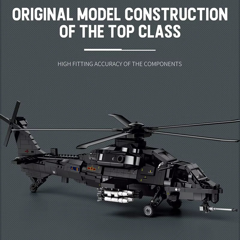 Reobrix 33033 CAICZ-10 Military Attack Helicopter Building Toy Set | 1366 PCS