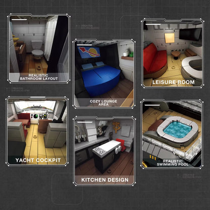 Reobrix 66103 Luxury Yacht Building Toy Set | 4421 PCS