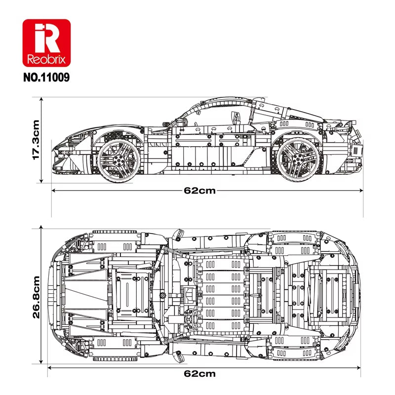 Reobrix 11009 Maserati GranTurismo Building Toy Set | 5480 PCS