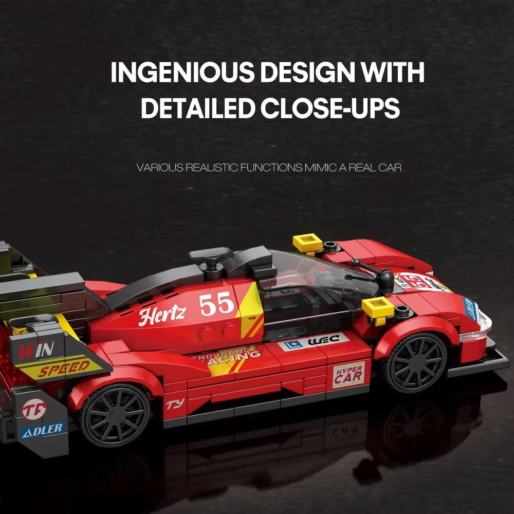 Reobrix 661 Ferrari 499P Race Car Building Toy Set | 307 PCS