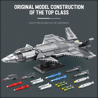 Reobrix  33025 Chengdu J-20 Stealth Fighter Building Toy Set | 1911 PCS
