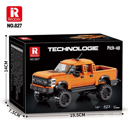 Reobrix 827 Raptor Pickup Truck Building Toy Set | 423 PCS