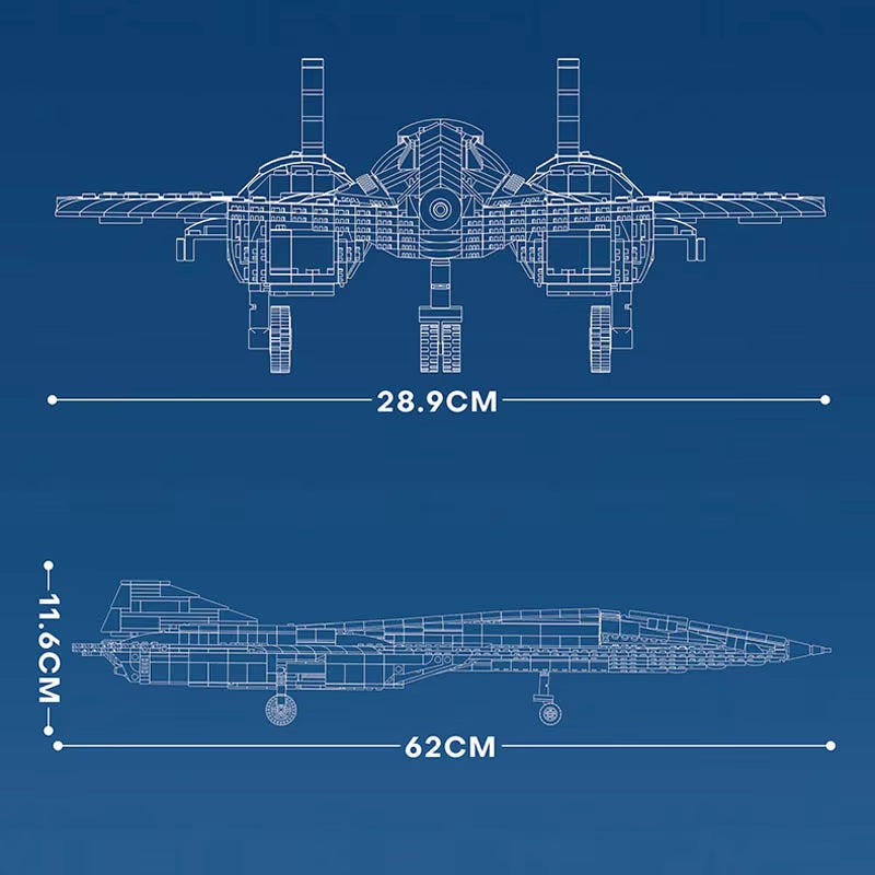 Reobrix 33039 SR-72 Reconnaissance Aircraft Building Toy Set | 2071 PCS