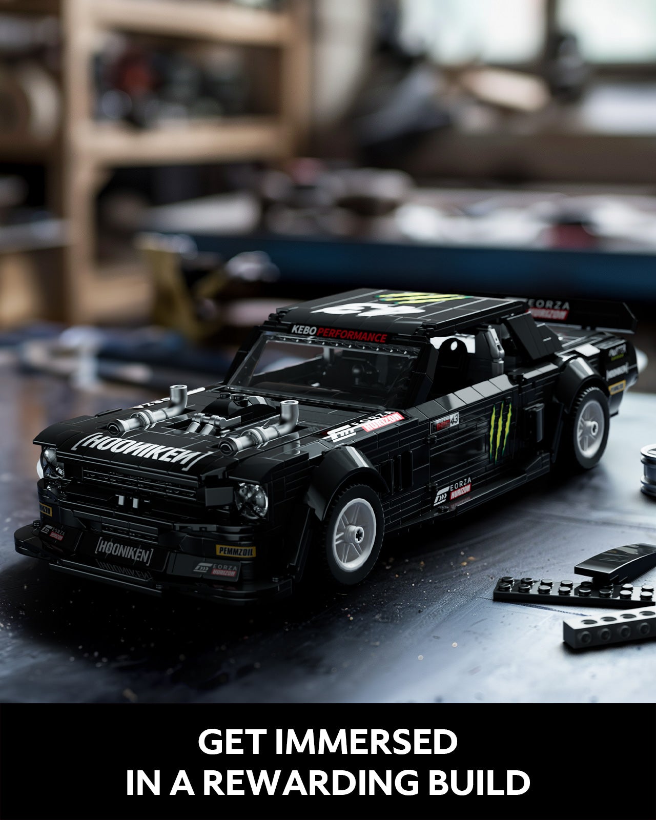 Nifeliz NF10272A Mini HOONIKEN Muscle Car Building Set | 1605 PCS