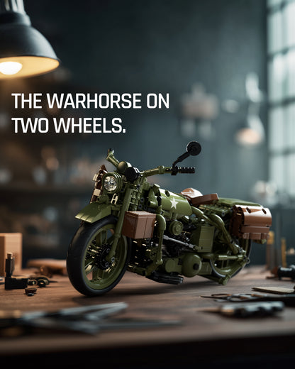 Nifeliz NF10333 Military Motorcycle WLA Building Set | 833 PCS