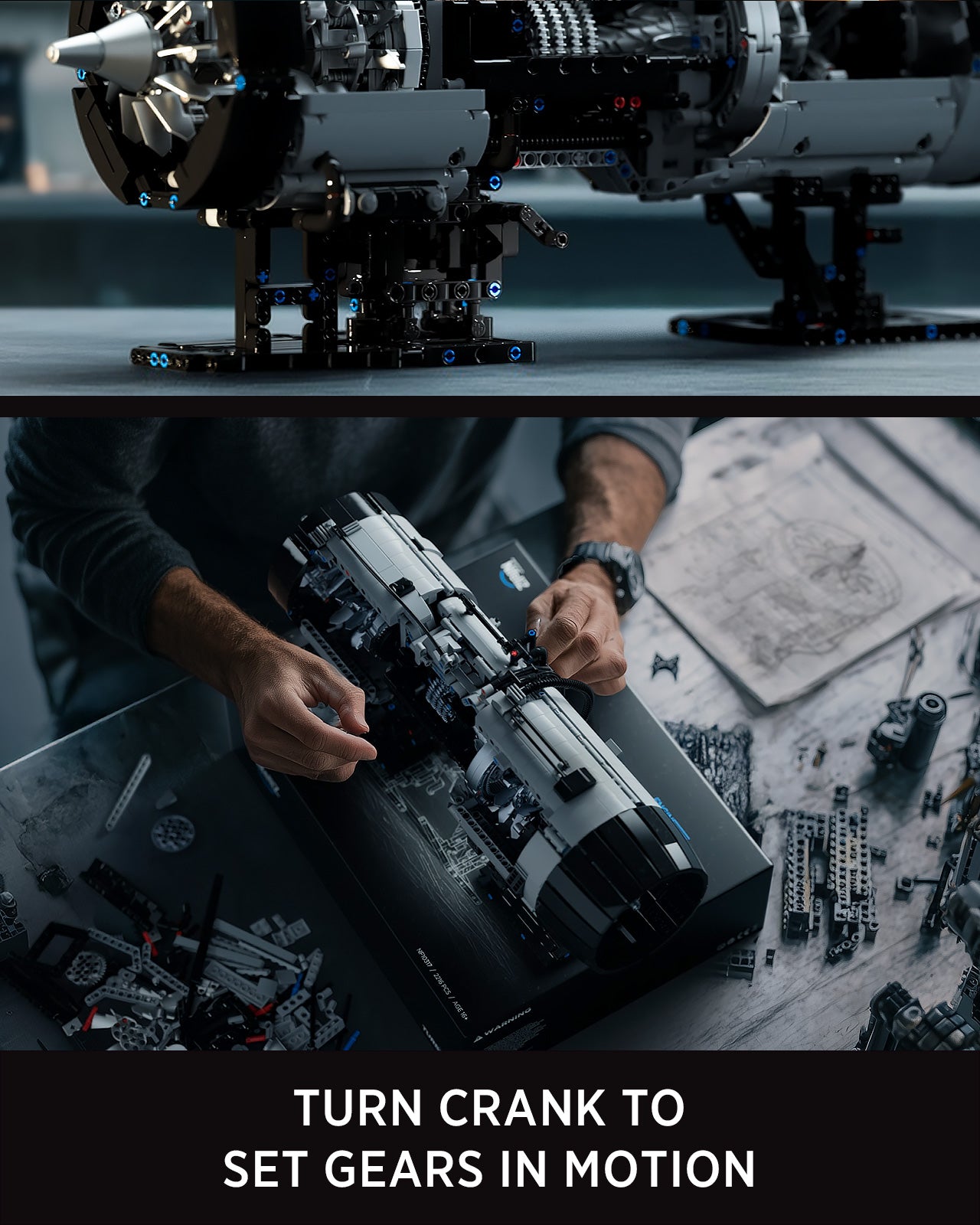 Nifeliz NF10317 Turbofan Engine Building Set | 2216 PCS