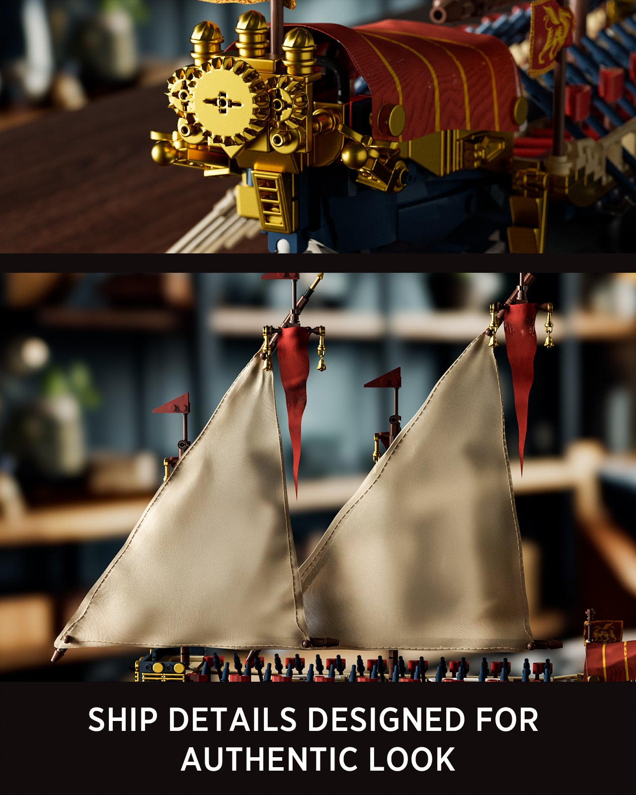 Nifeliz NF10338 Galley Sailing Ship Building Set | 1536 PCS