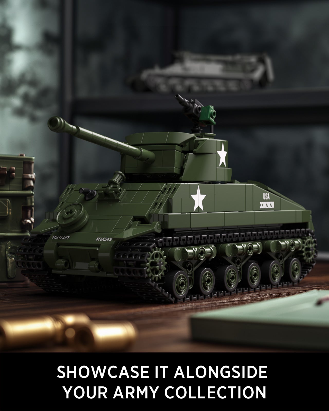 Nifeliz NF10313 Sherman Tank Building Set | 860 PCS
