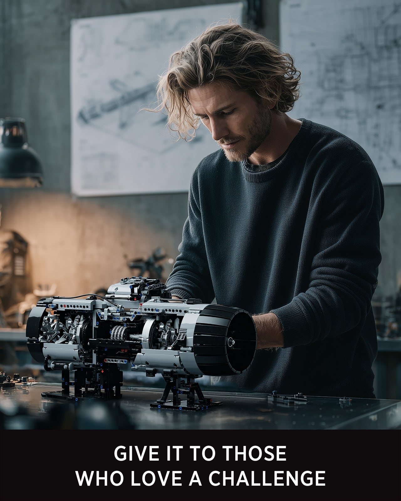 Nifeliz NF10317 Turbofan Engine Building Set | 2216 PCS