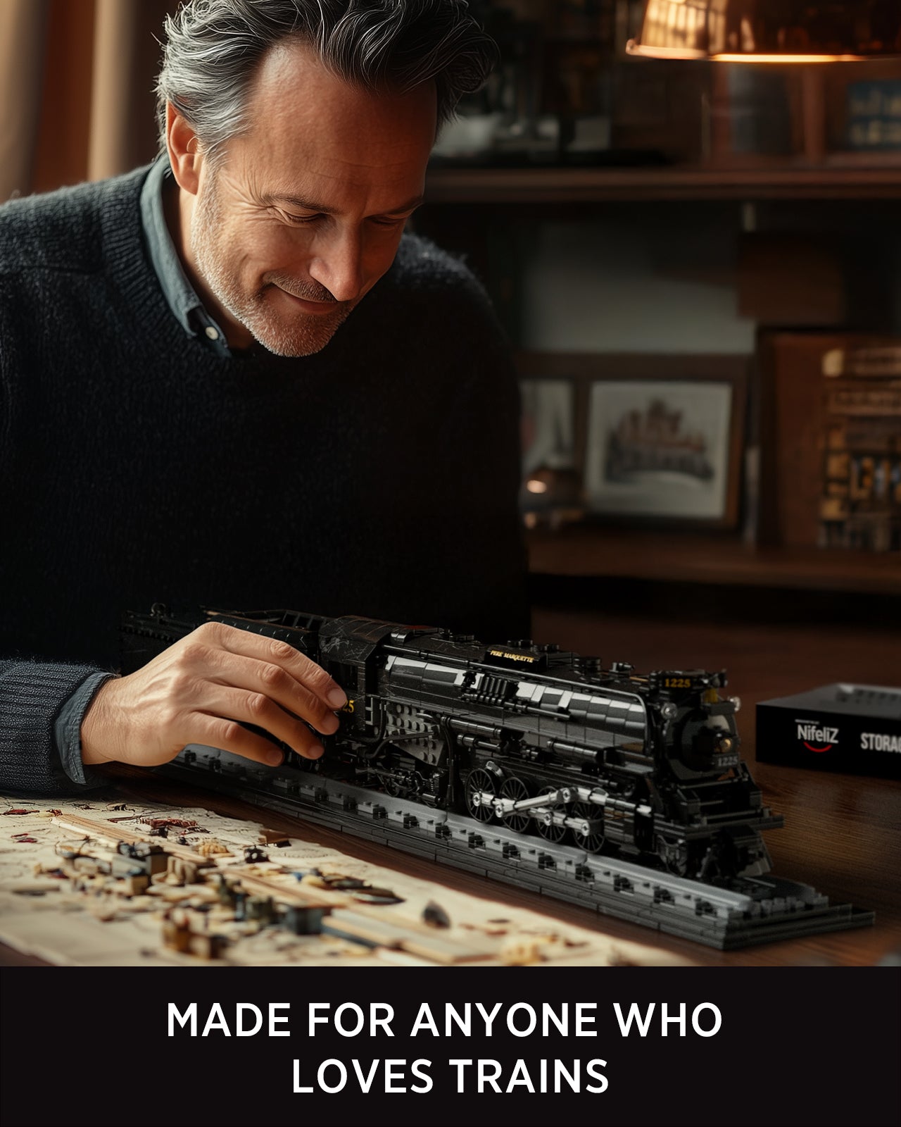 Nifeliz NF10323 Pere Marquette Train Building Set | 1587 PCS