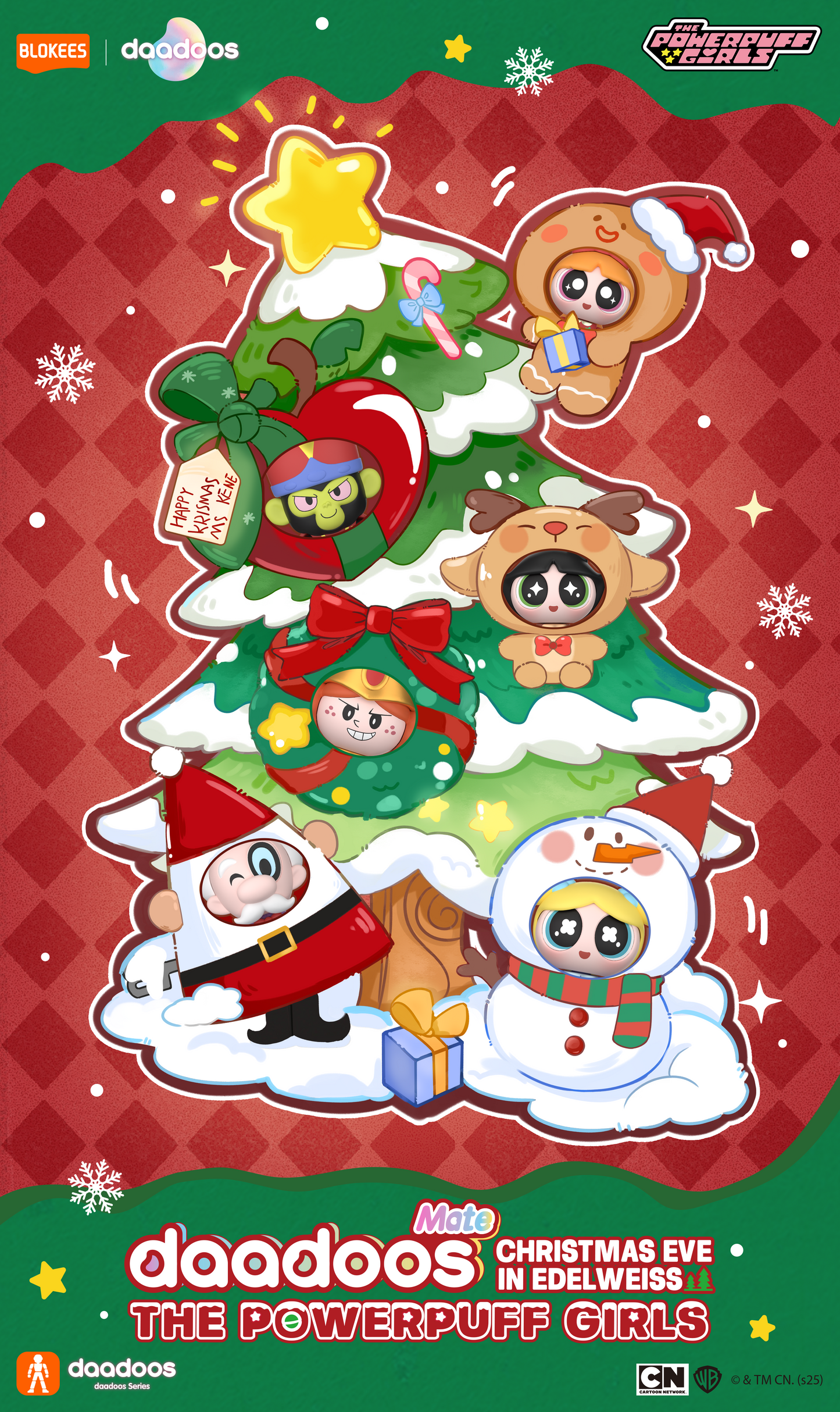 Blokees Powerpuff Girls 73651 Daadoos Mate Series 01 Christmas Eve in Snowflake Hollow
