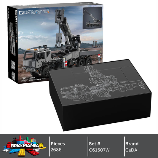 CaDA C61507W Military Crane Truck Building Toy Set | 2686 PCS