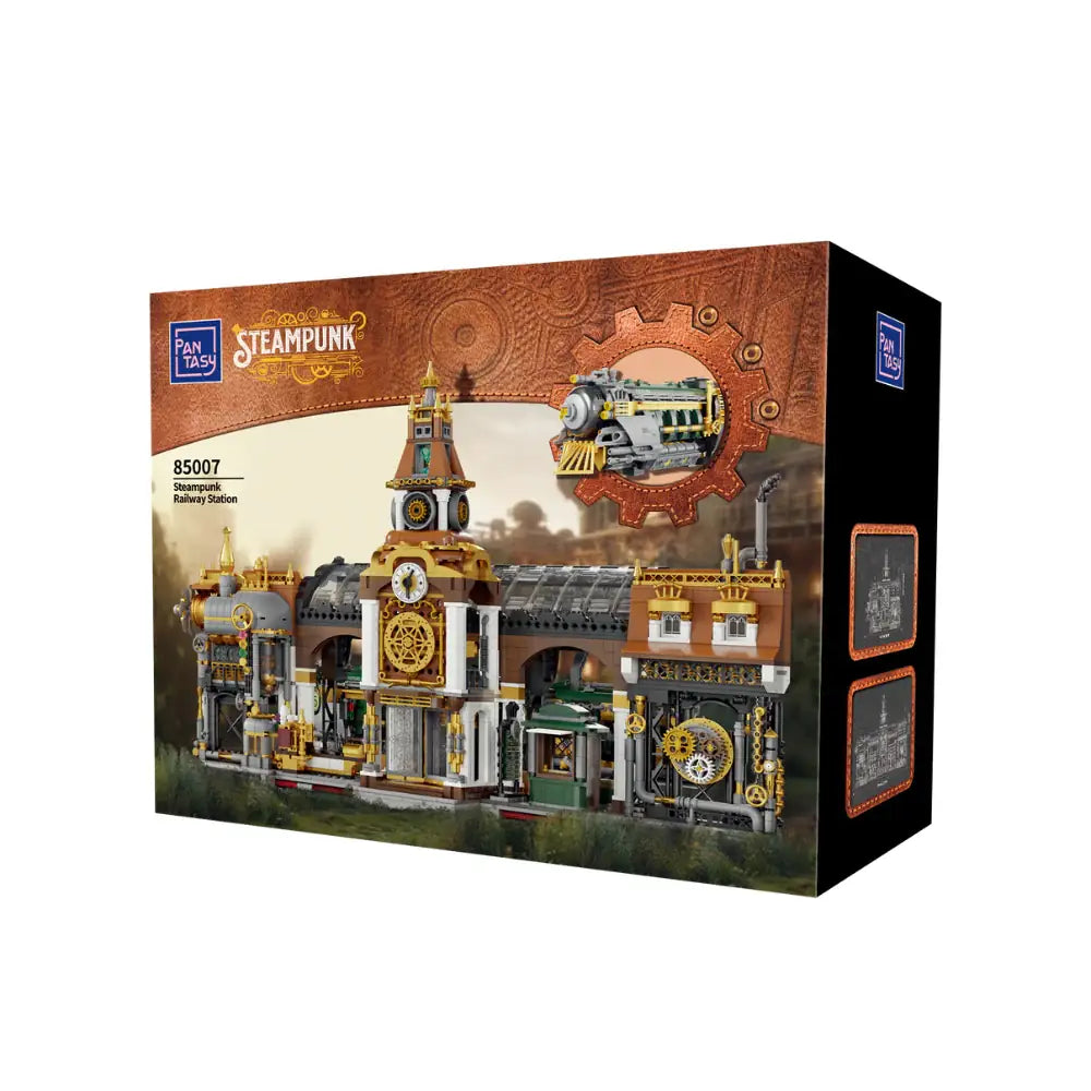 Pantasy 85007 Steampunk Railway Station Building Toy Set |2723 PCS