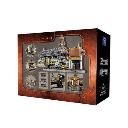 Pantasy 85007 Steampunk Railway Station Building Toy Set |2723 PCS