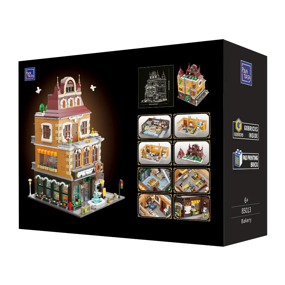 Pantasy 85013 Modular Building Bakery Building Toy Set |2663 PCS