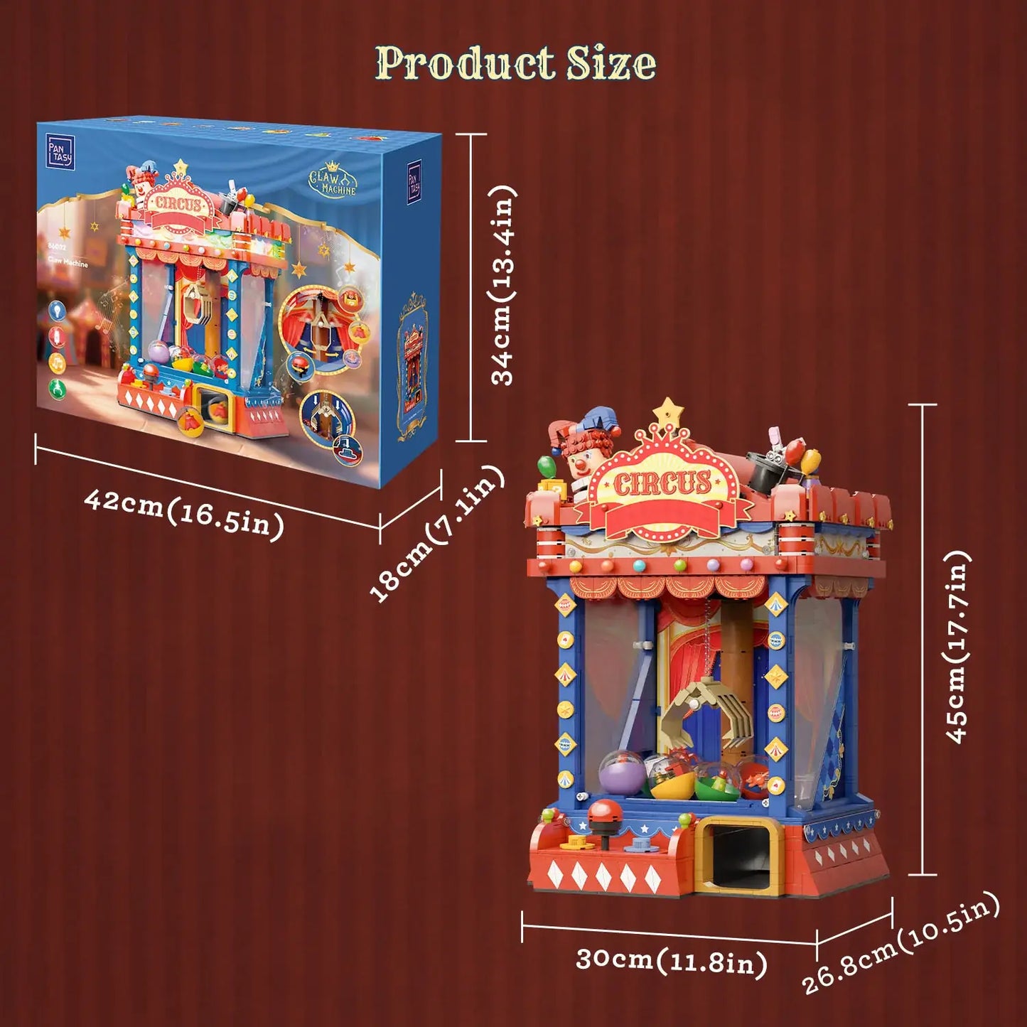 Pantasy 86002 Retro Collection Claw Machine Building Toy Set | 1910 PCS