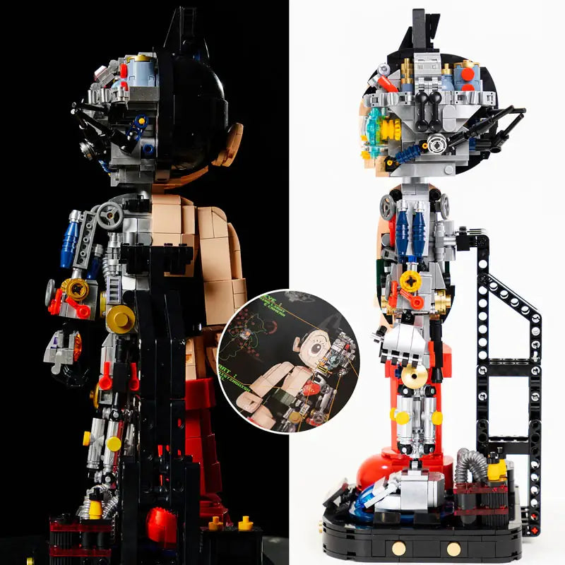 Pantasy 86203 Astro Boy Mechanical Clear Version Building Toy Set | 1250 PCS